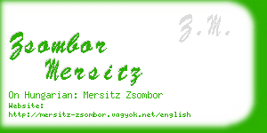 zsombor mersitz business card